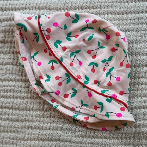 Baby Boden Pink and Red Rashguard Swim Set
